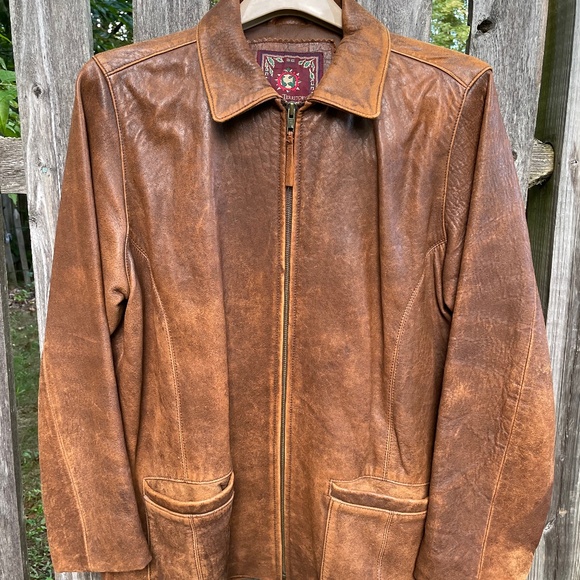 The Territory Ahead Vintage Distressed Leather Jacket EUC - Picture 1 of 16